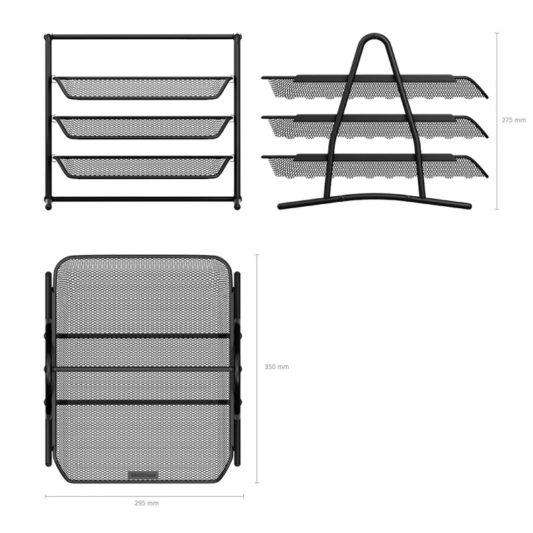 Полица метална мрежа 1/3