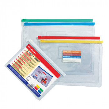 Папка со зип патент А4 прозирна Erich Krause