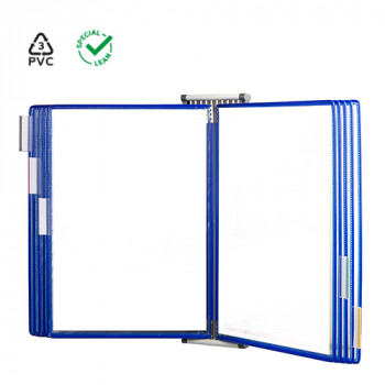 Зиден држач за каталог со 10 папки плави