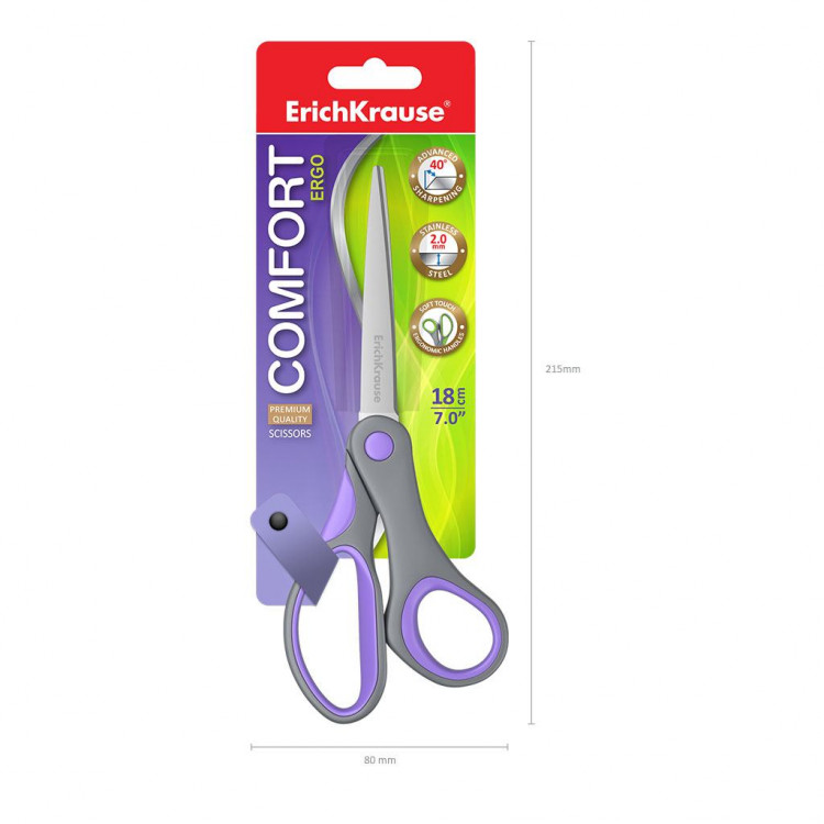 Ножици 18см Комфорт Erich Krause