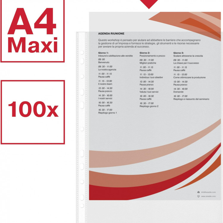 Папка перфорирана, 50 mic мат 1/100