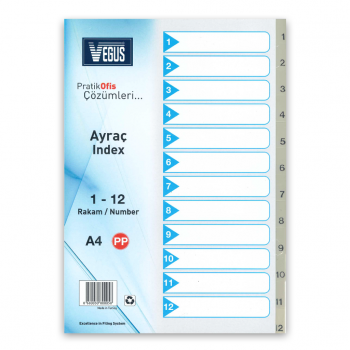 ПВЦ разделник 1-12 бројки