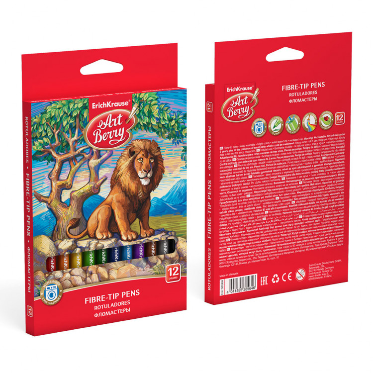 Боици фломастери 1/12, лесно перење Erich Krause