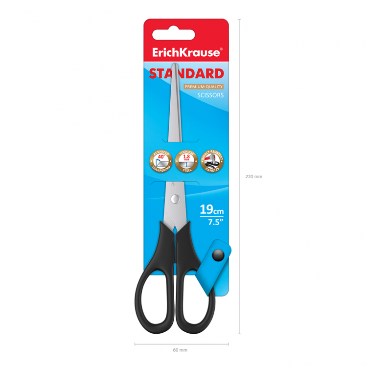 Ножици 19см Стандард+ Erich Krause
