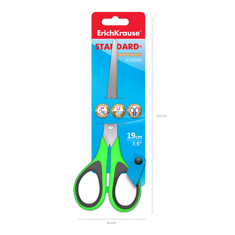 Ножици 19см Стандард+ Erich Krause