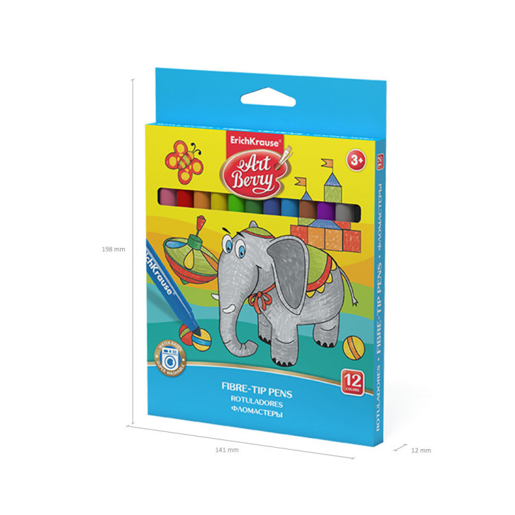 Боици фломастери 1/12 јак врв лесно перење ErichKr