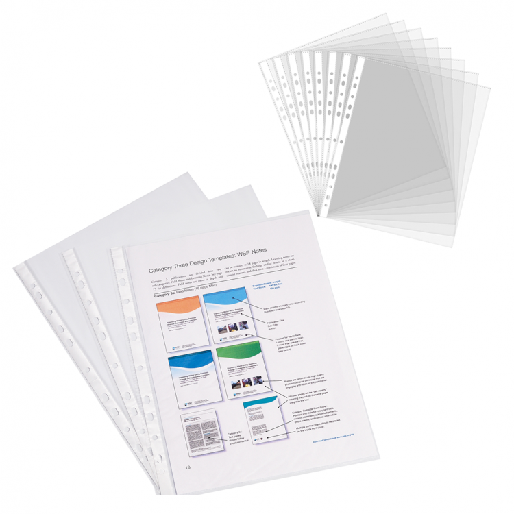 Папка перфорирана, 40 mic мат 1/100