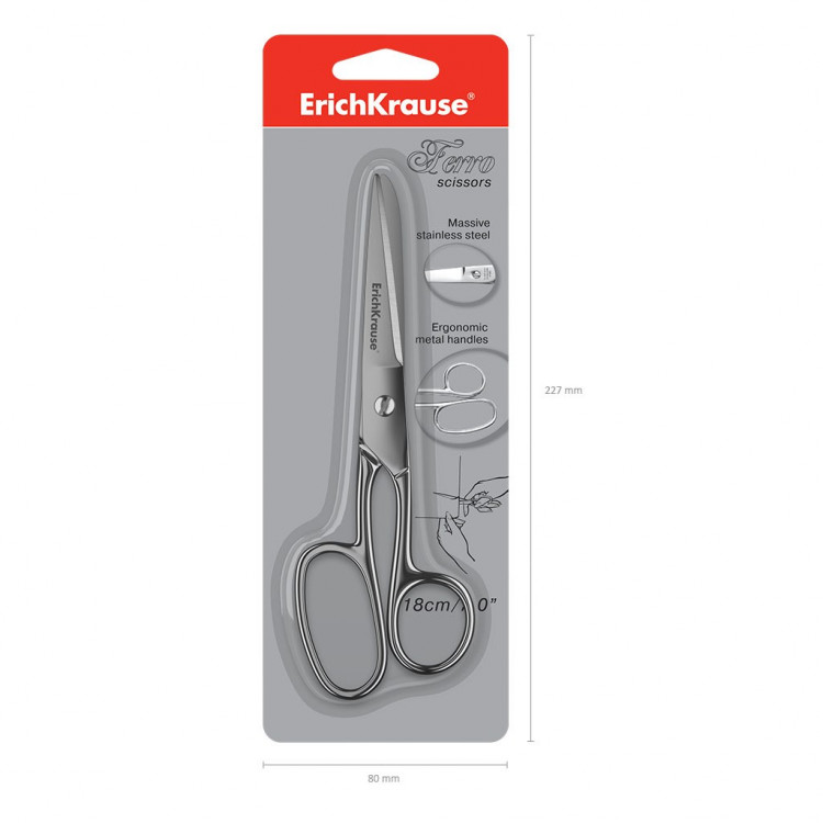 Ножици метални 18см Феро Erich Krause