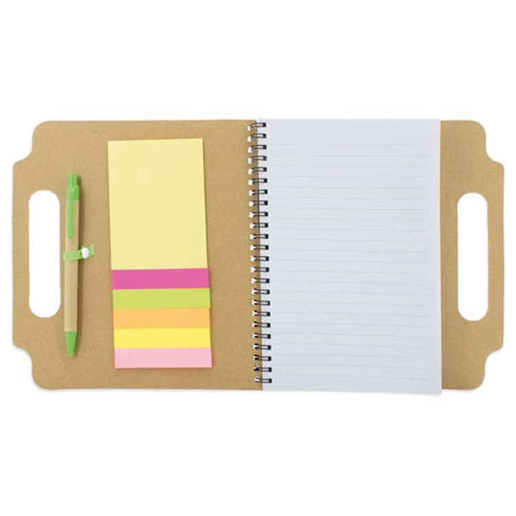 Еко тефтер со пенкало и самолепливи ливчиња