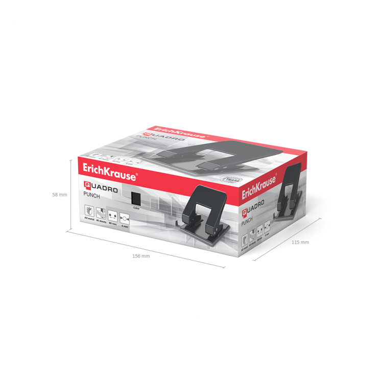 Дупчалка за 40 листови Квадро Erich Krause