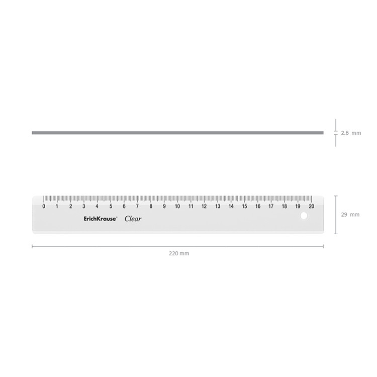Линијар 20см Erich Krause