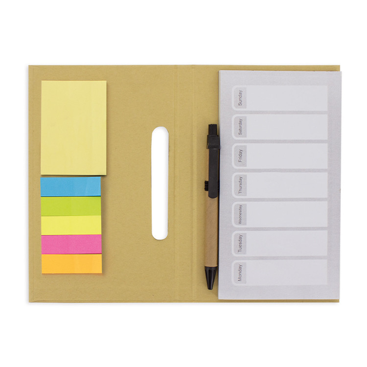 Еко планер со самолепливи ливчиња, пенкало 19х11.8