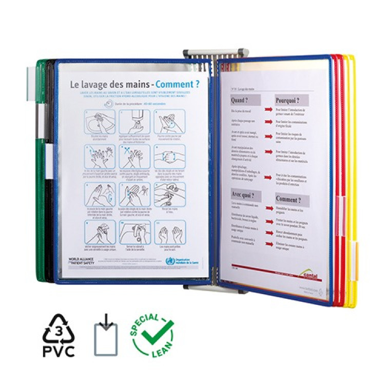 Зиден држач за каталог со 10 папки А3 формат