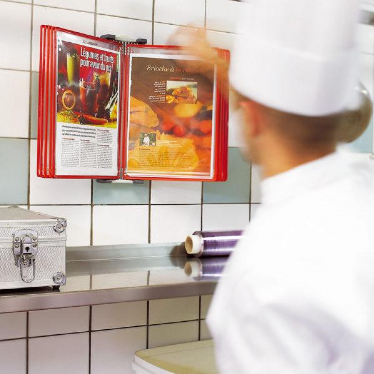 Зиден држач за каталог со 10 папки А3 формат