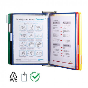 Зиден држач за каталог со 10 папки А3 формат