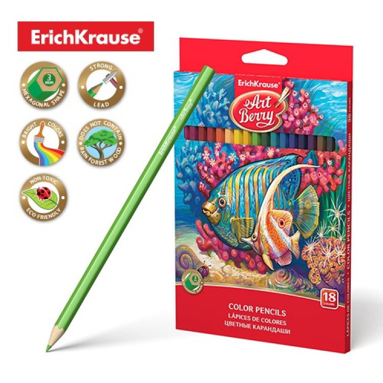 Боици дрвени 1/18 шестаголни АртБери Erich Krause