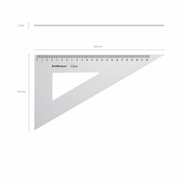 Линијар триаголник 60&deg;/ 22cm