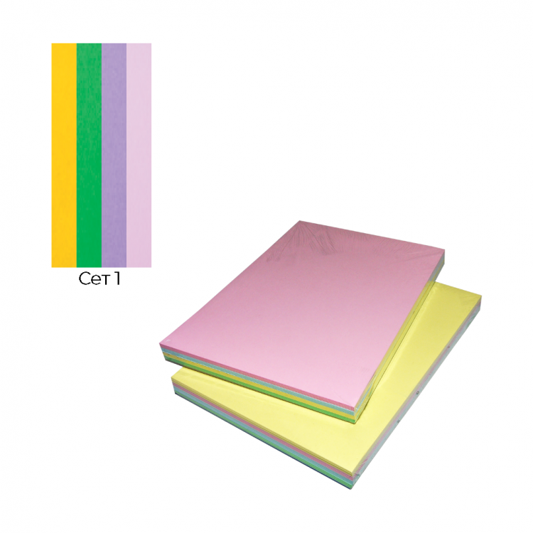 Хартија во боја мешана, 100л.