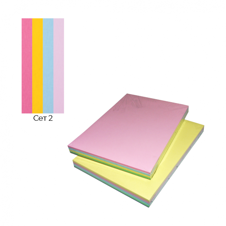 Хартија во боја мешана, 100л.