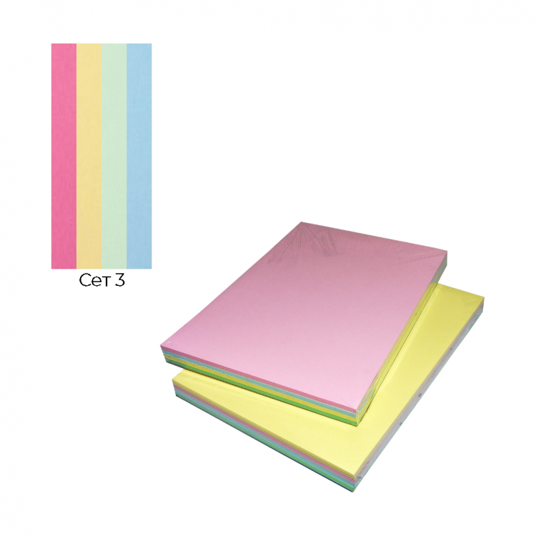 Хартија во боја мешана, 100л.