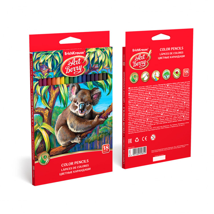 Боици дрвени 1/18 триаголни АртБери Erich Krause