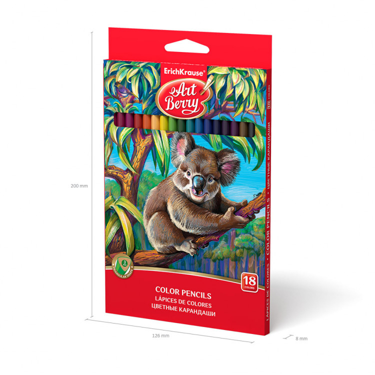 Боици дрвени 1/18 триаголни АртБери Erich Krause