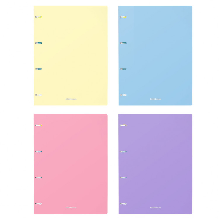 Папка со 4 прстени+тефтер 80л. Пастел Erich Krause