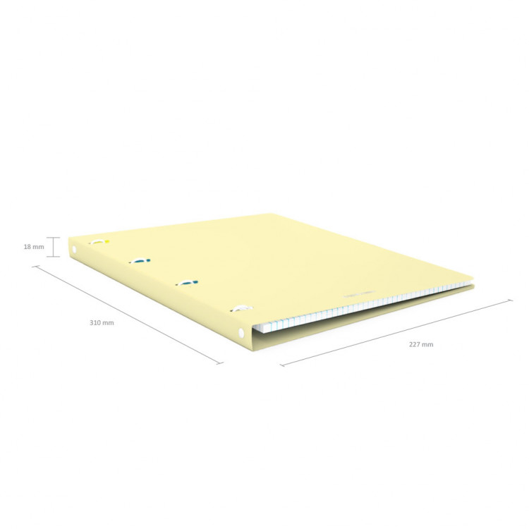 Папка со 4 прстени+тефтер 80л. Пастел Erich Krause