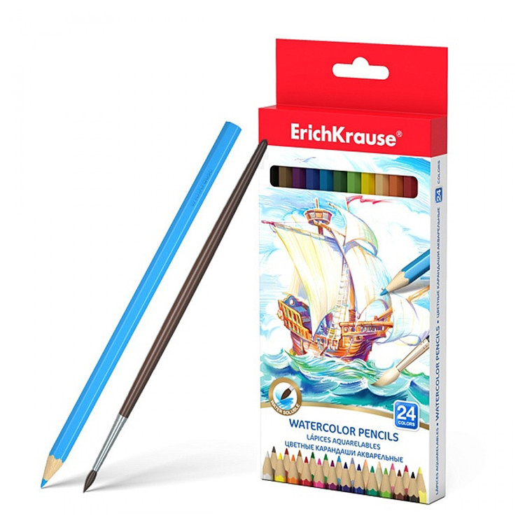 Боици дрвени 1/12 - акварелни +четка Erich Krause