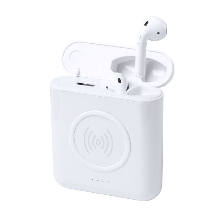 Полнач, бежичен, 5000mAh со блутут слушалки