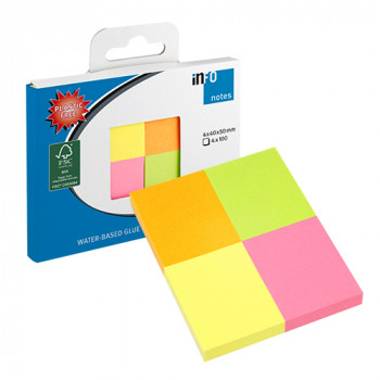 Самолепливи ливчиња 40х50 во боја, 4х100