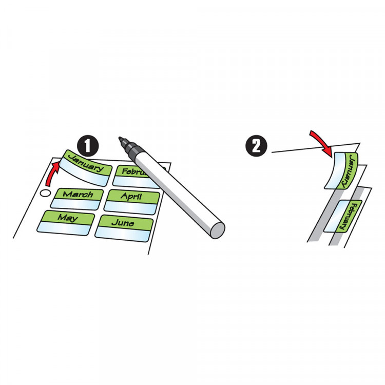 Самолепливи индекси 12х25, 1/72 во 4 бои