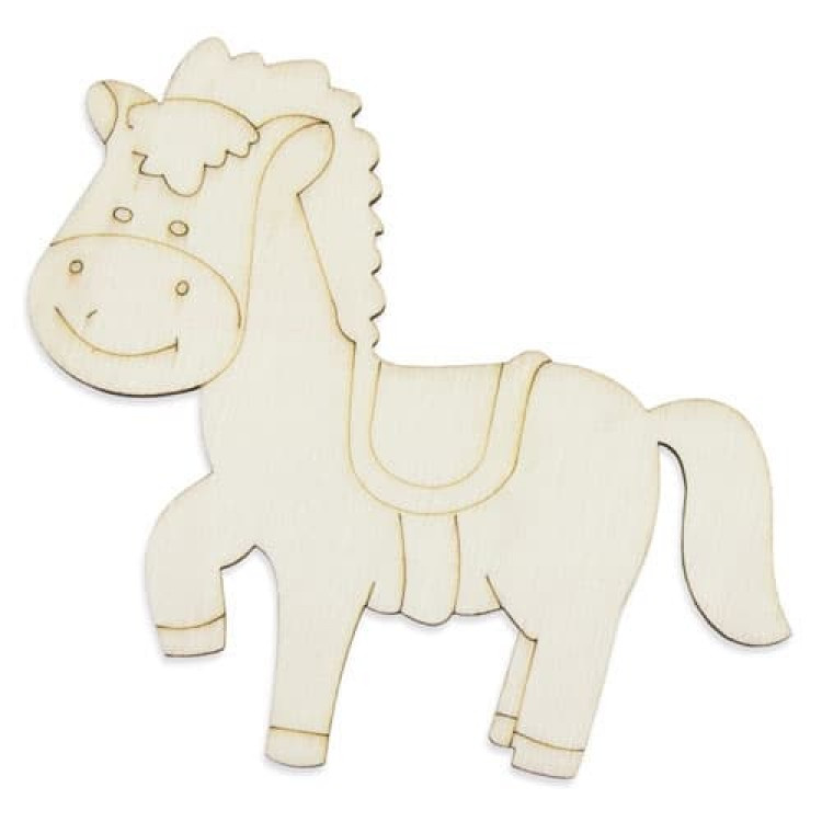 Дрвена декорација со 3 фломастери