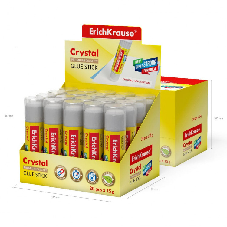 Лепило стик 15гр Кристал Erich Krause