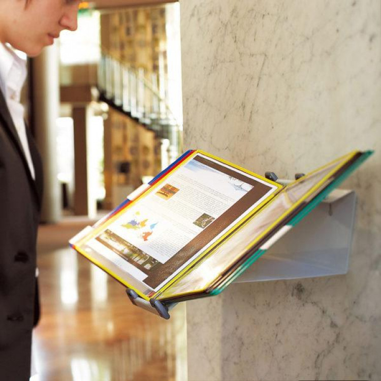 Зиден држач за каталог со 10 папки мешани