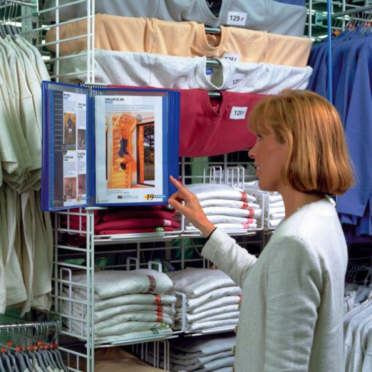 Зиден држач за каталог со 10 папки мешани