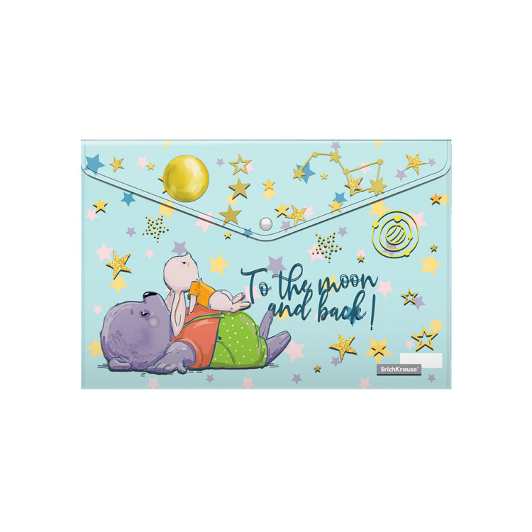 Папка со копче А4 шарена Анималс Erich Krause