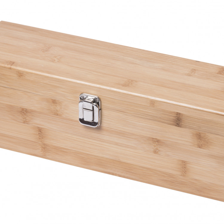 Еко сет за вино во кутија од бамбус