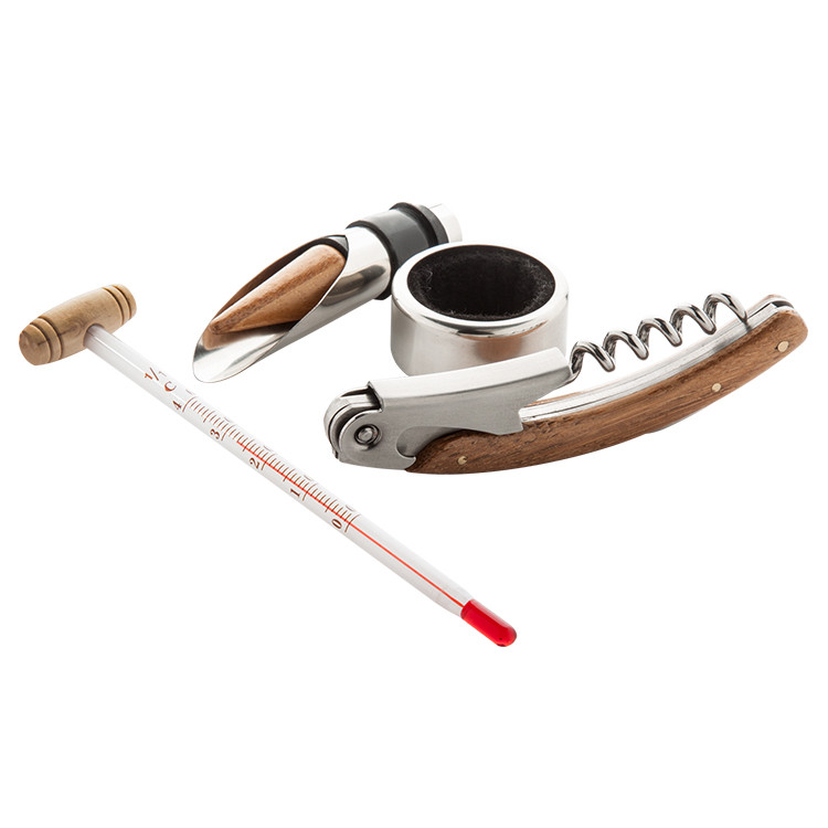 Еко сет за вино во кутија од бамбус