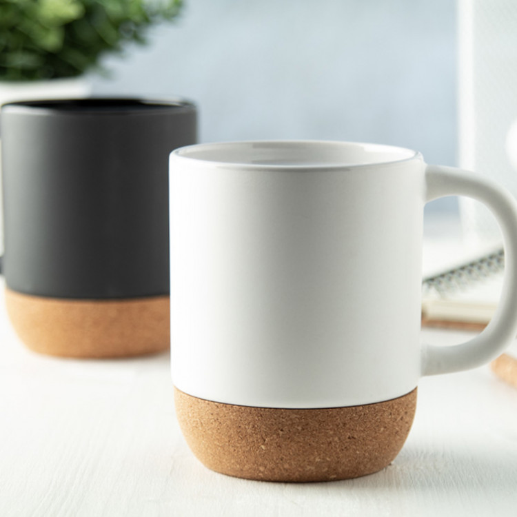 Еко чаша со плута 420мл керамичка