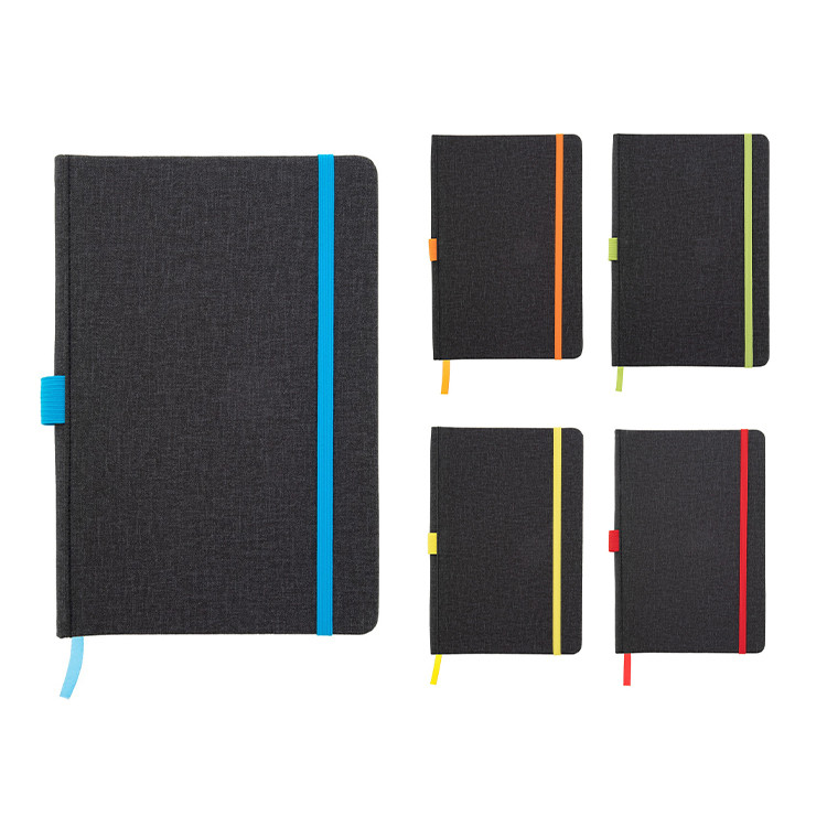 Тефтер А5 со ластик во боја, 96л.линии