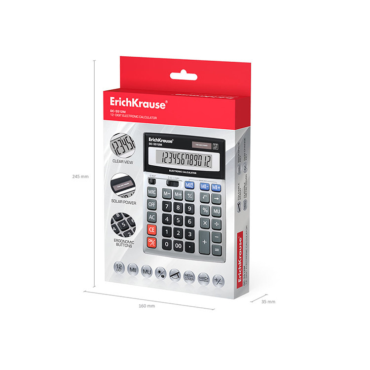 Калкулатор ДЦ 5512 , 12 бројки Erich Krause