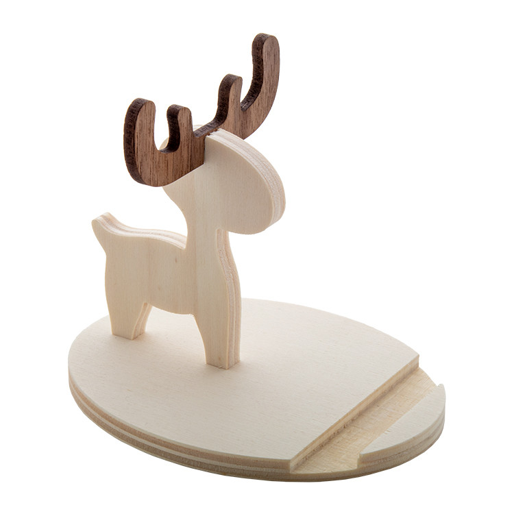 Држач за мобилен, дрвен, елен