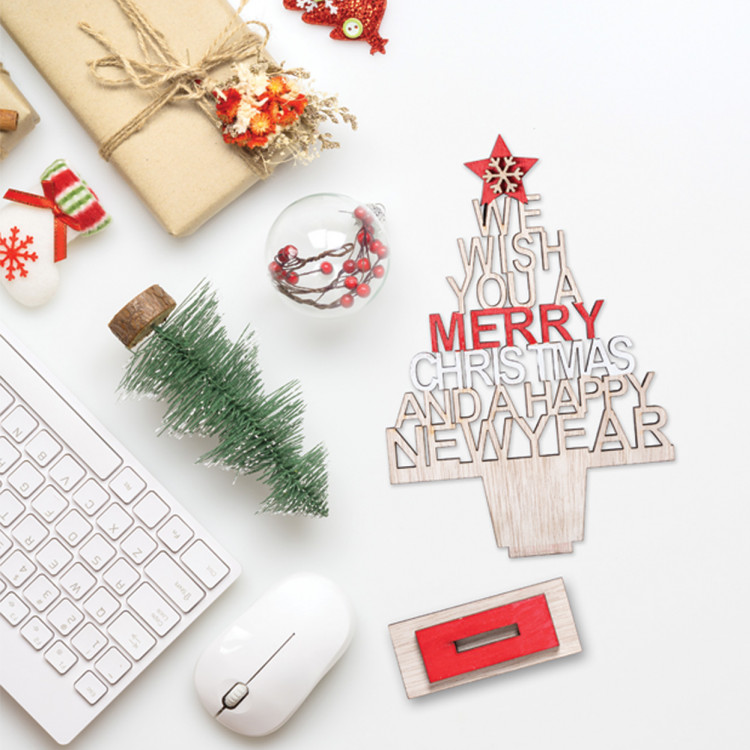 Украс дрвен Новогодишна елка