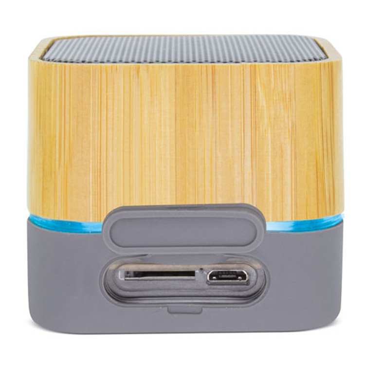 Еко звучник блутут со бамбус коцка