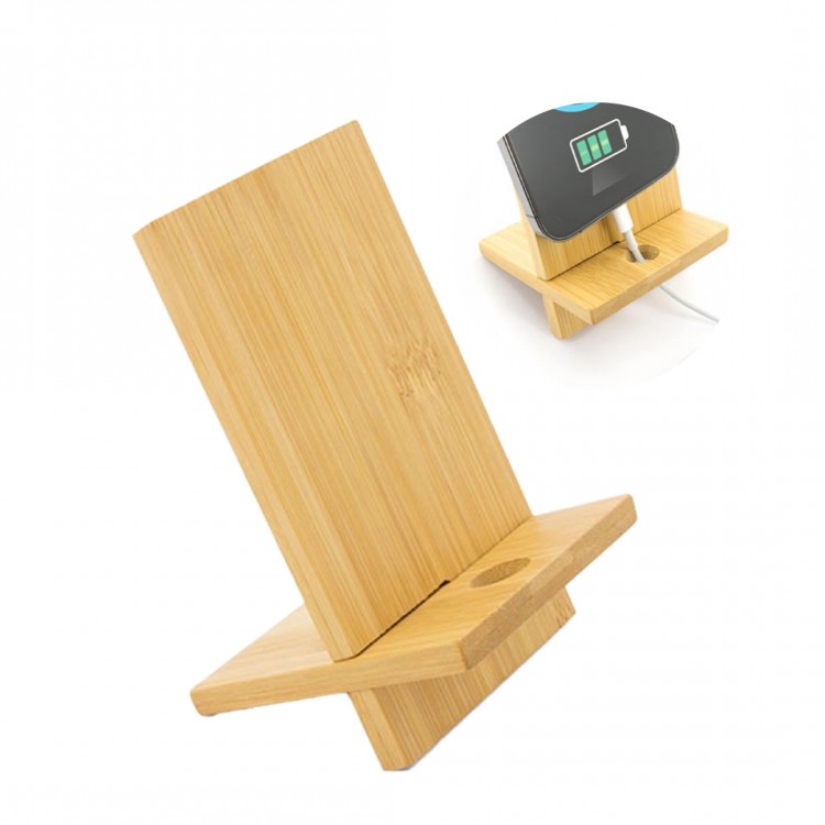 Еко држач за мобилен од бамбус