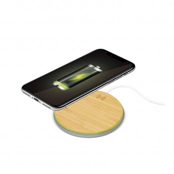 Еко бежичен полнач 10W бамбус