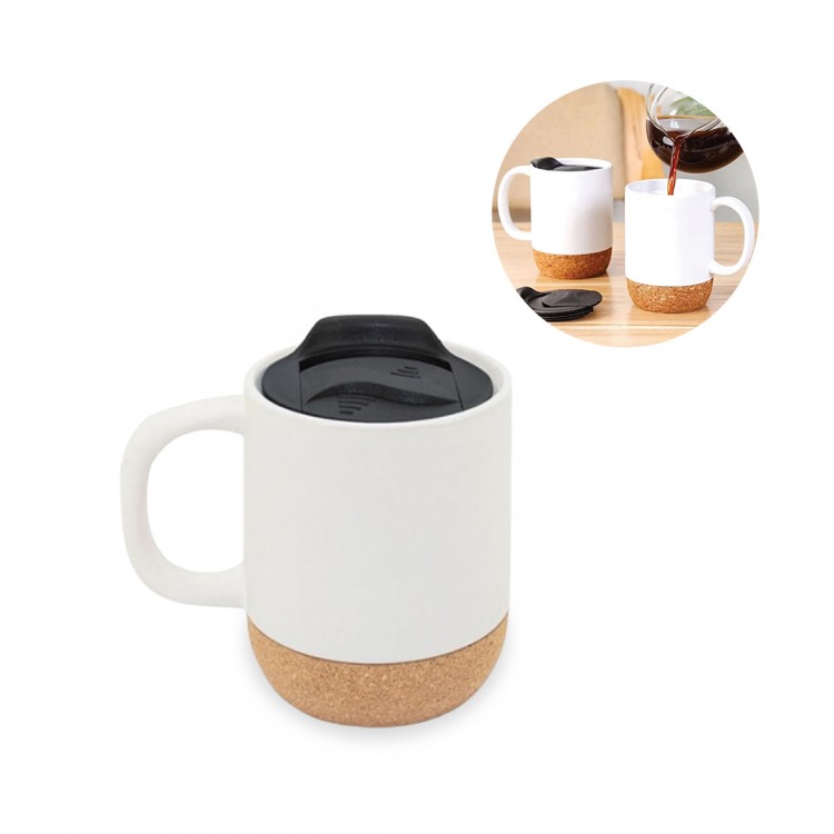 Еко чаша со плута 420мл со капак сублимациска