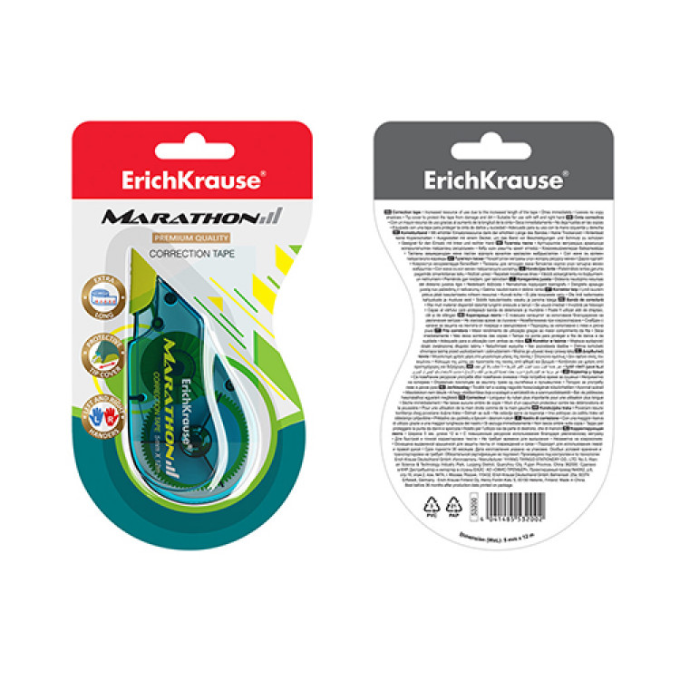 Коректор лента 5мм*12м, Erich Krause Маратон 