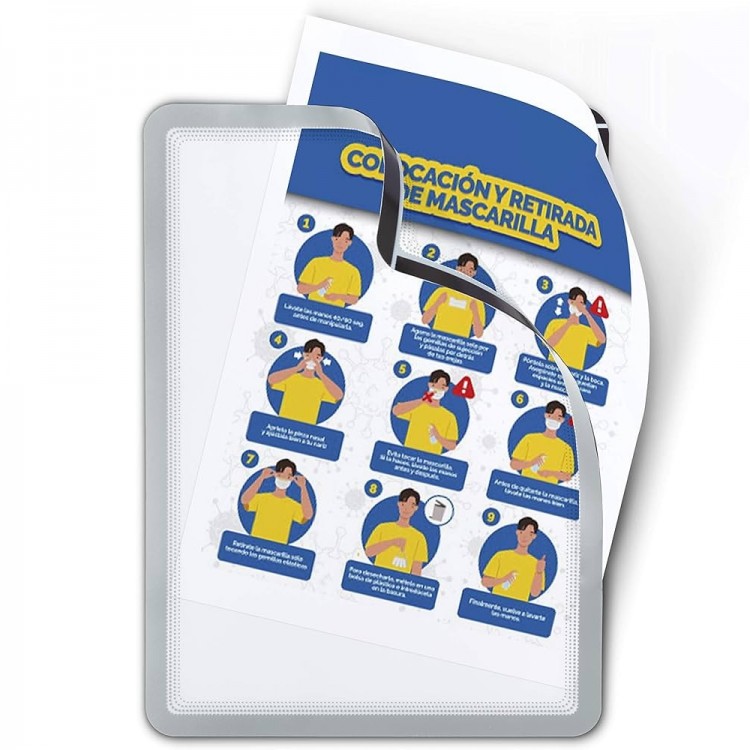 Магнетна рамка А4, магнетна основа, сет 2/1, сива